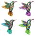 NUOLUX 4Pcs Creative Hummingbird Wall Decor Iron Hummingbird Wall Hanging Adornment