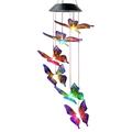 Solar Wind Chimes Light Garden Butterfly Solar Lights 120mAh Decorative Wind Chime Colorful Light Waterproof Solar Hanging Lamp with Bells for Garden Home Yard Lawn Decor