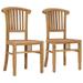 Walmeck Patio Chairs 2 pcs Solid Teak Wood