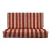 RSH DÃ©cor Indoor Outdoor Foam Back Deep Seating Loveseat Cushion Set 46â€�x 26â€� x 5â€� Seat and 23â€� x 21â€� x 3 Back Dash Farrow Red Stripe