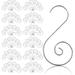 120pcs Christmas Ornament Hooks Silver Hooks Ornament Hangers for Christmas Balls Christmas Tree Decoration Home Party Decorations Ornament Spiral Shape Stainless Steel