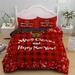 Bedding Sets Home Bed Set 3D Snow Pine Printed Bedding Cover Set Happy Christmas Quilt Cover Set