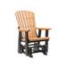 Grand Lake Amish Crafted Poly Outdoor Adirondack Glider Cedar on Black