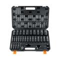 BENTISM 1/2 Drive Impact Socket Set 34 Piece Socket Set Metric 8-36mm 6 Point Cr-MO Alloy Steel for Auto Repair Includes Adapters & Ratchet Handle & Storage Case