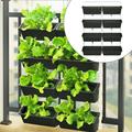 26.3 X 7.3 X 41.7 PP+ABS Hanging Planter Garden Vertical Planter Indoor/Outdoor Wall Hanging Flower Planting Pots 8-Pocket 70 Lbs