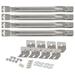 Fule BBQ Universal Stainless Steel Burner Set 4 pcs for Gas Grill 35-42cm Hole 11mm