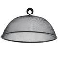 NUOLUX 1Pc Plate Cover Dish Cover Mesh Cover Dining Table Round Style Anti Fly Mosquito Kitchen Stainless Steel Cover (Black)