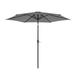 10FT Patio Umbrella Outdoor Table Market Umbrella with Hand Crank Sun Shade Umbrella with Adjustable Tilt Not Included Base Gray