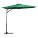 Dcenta Garden Umbrella with Steel Pole Folding Parasol Green for Patio Backyard Terrace Poolside Lawn Outdoor Furniture 118.1in x 98.4in (Diameter x H)