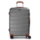 CALDARIUS Suitcase Medium Size | Lightweight | 3 Digit Combination Lock | 4 Large Dual Spinner Wheels | Aluminium Alloy Telescopic Handle | Medium 24" Hold Check in Luggage | (Medium 24'', Grey)