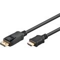 Goobay 64845 - DisplayPort 2.0 auf HDMI 2.1 8k @ 60Hz Kabel/DP auf HDMI Verbindungskabel / 4K @ 144Hz Highspeed Kabel / 1M