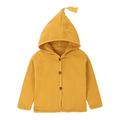 AKAFMK Girls Winter Coats Girls Outerwear Jackets and Coats Rain Coats for Girls Toddler Infant Baby Kids Girls Boys Warm Hooded Coat Outfits Clothes Yellow
