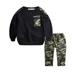 VOSS Teen Kids Baby Boys Letter Tracksuit Camouflage Tops Pants 2PCS Outfits Set