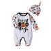 GureuiNewborn Toddler Baby Girl Boy Halloween Clothes Pumpkin Print Long Sleeve Jumpsuit Unisex Infant Cute Romper Outfit