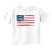 Made in USA American Flag Watercolor Toddler Boy Girl T Shirt Infant Toddler Brisco Brands 2T