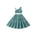 Nituyy Toddler Girls Summer Outfit Sets Sleeveless One Shoulder Ruffle Camisole Solid Color A-line Skirt