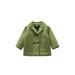 Nituyy Baby Woolen Coat with Plaid Pattern Double Breasted Pocket Decoration Spring Clothing