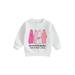 GXFC Toddler Girls Halloween Sweatshirt Clothes 6M 1T 2T 3T 4T Kids Girls Long Sleeve Letter Ghost Print Pullovers Tops Halloween Funny Clothing Costume for Children Girls