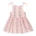 Toddler Baby Girl Dress Sleeveless Mini Dress Casual Print Beige 120