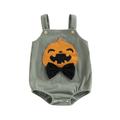 Okbabeha My First Halloween Baby Girl Boy Outfit Cute Pumpkin Romper Onesie Corduroy Overalls Halloween Baby Clothes