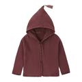 AKAFMK Girls Winter Coats Girls Outerwear Jackets and Coats Rain Coats for Girls Toddler Infant Baby Kids Girls Boys Warm Hooded Coat Outfits Clothes Wine