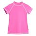 Girls UPF 50+ Short Sleeve Rashguard | Medium Pink