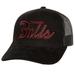 Men's Mitchell & Ness Black Chicago Bulls Times Up Classic Script Cord Trucker Hat