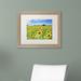 Trademark Fine Art 'Field of Yellow' by Michael Blanchette Framed Photographic Print Canvas in Blue/Green/Yellow | 16" H x 20" W x 0.5" D | Wayfair