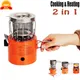 2 In 1 Camping Gas Heater Outdoor Stove Burners Ignition Heating Gas Oven Burner Hand Warmer Home