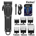 Kemei KM-1071 Électrique Tondeuse À Cheveux UBS Rechargeable Sans Fil Tondeuse À Barbe Hommes