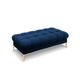 Banc 2 places en tissu velours bleu roi