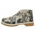 Stiefel DOGO "The Life of Dogs" Gr. 36, Normalschaft, bunt (natur) Damen Schuhe Winterstiefel