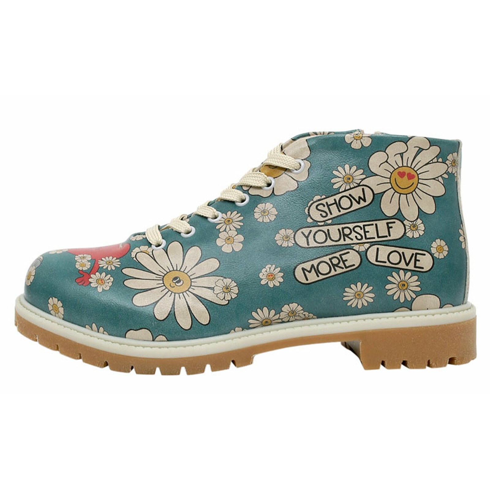 Stiefel DOGO "Shortcut Boots Show Yourself More Love Damen Stiefeletten", Damen, Gr. 38, Normalschaft, blau, Lederimitat, Schuhe, Handgefertigt