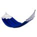 Cotton hammock with spreader bars, 'Ceara Blue' (single)