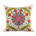 Novica Handmade Suzani Paradise Embroidered Silk Blend Cushion Cover