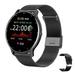 Smart Watch for Men Women 1.28 Inch Touch Screen Fitness Tracker with Message Reminder Heart Rate Monitor Sports Modes for Android iOS - black