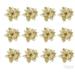 24 Pieces Christmas Glitter Artificial Flowers Christmas Flowers Decorations Wedding Xmas Tree New Year Ornaments - Golden