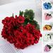 Duixinghas Fake Begonia Flower Realistic No Maintenance Easy Care UV Resistant Never Fade 9 Heads Table Centerpiece Garden Porch Window Box Artificial Flower Wedding Decor