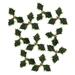 Farfi 10Pcs Simulation Leaf with Fruits Anti-fade No Watering Realistic DIY Artificial Holly Berries Christmas Leaves for Party (Golden)