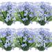 GRNSHTS 8 Bundles Fake Artificial Flowers Outdoor for Decoration UV Resistant No Fade Faux Plastic Plants Garden Porch Window Box DÃ©cor Kitchen Office Table Vase (Blue)