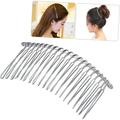 5pcs Black Accessories for Women Black Tinsel Wedding Sets Side Hair Combs Metal Veil Comb Metal Wire Hair Combs Women Hair Comb Metal Hair Comb Inserted Comb Pin Hairpin Headband