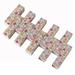 10-Pack Nail Buffer Blocks for Natural and Acrylic Nails 4 Sided Medium Grit Nail File (Pattern)