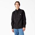 Dickies Men's Duck Canvas Long Sleeve Utility Shirt - Stonewashed Black Size M (WLR52)