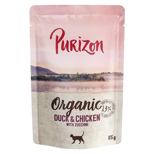 24x 85g Purizon Organic Ente und Huhn mit Zucchini Katzenfutter nass