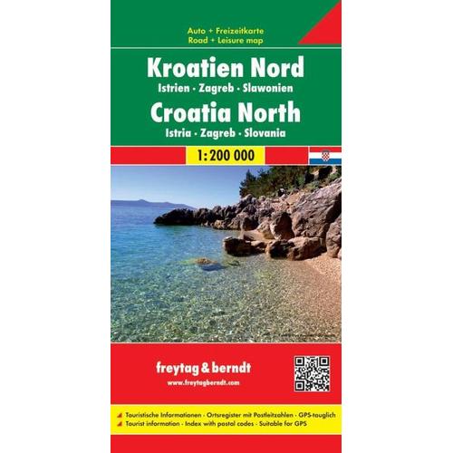 Freytag & Berndt Autokarte Kroatien Nord. Hrvatska sjever. Kroatie Noord