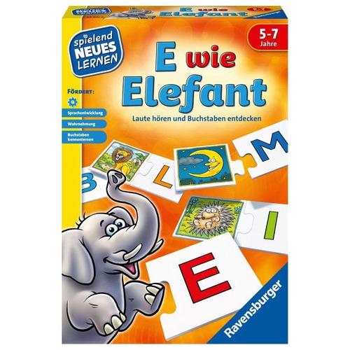 Ravensburger 24951 - E wie Elefant Lernspiel, Buchstaben entdecken, Legespiel - Ravensburger Verlag