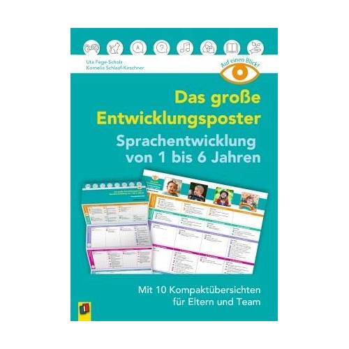 Das große Entwicklungsposter – Sprachentwicklung von 1 bis 6 Jahren – Kornelia Schlaaf-Kirschner, Uta Fege-Scholz