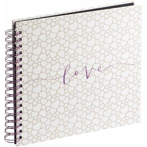 Hama Romance Spiral-Album 28×24 40 schwarze Seiten Hochzeit 3831