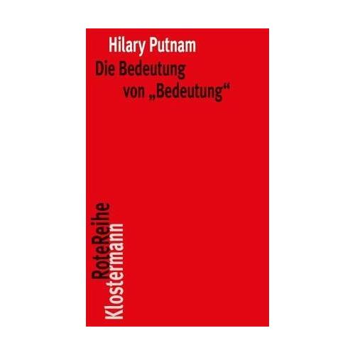 "Die Bedeutung von ""Bedeutung"" - Hilary Putnam"