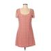 Brave Soul Casual Dress: Pink Floral Motif Dresses - Women's Size Medium
